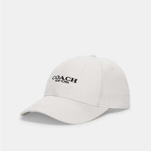 COACH Embroidered Baseball Hat chalk m/l NWT